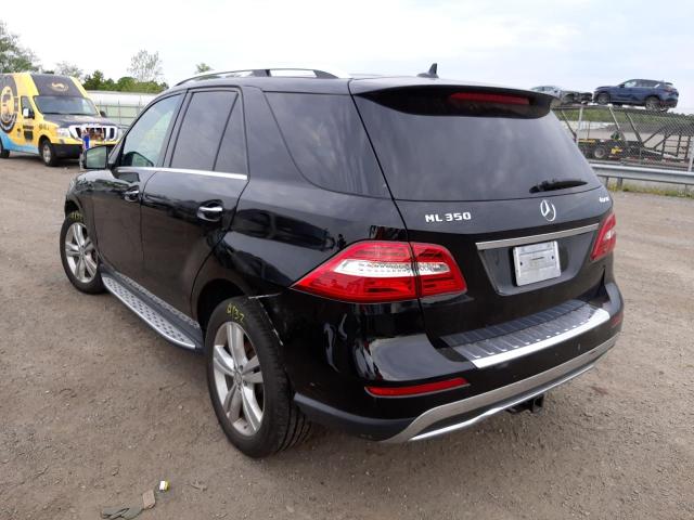 4JGDA5HB6FA454172 - 2015 MERCEDES-BENZ ML 350 4MATIC BLACK photo 3