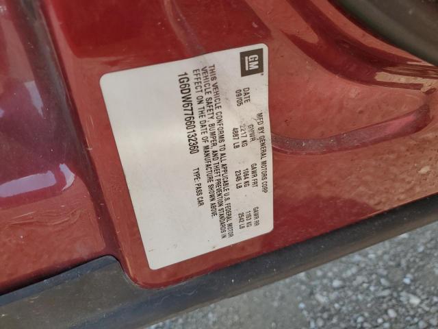 1G6DW677660132360 - 2006 CADILLAC STS RED photo 12