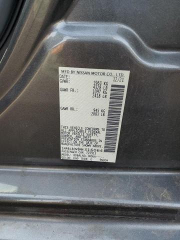 1N4BL4DV8NN316064 - 2022 NISSAN ALTIMA SV GRAY photo 12