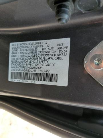 5FNRL6H54NB012243 - 2022 HONDA ODYSSEY EX Grau Foto 13