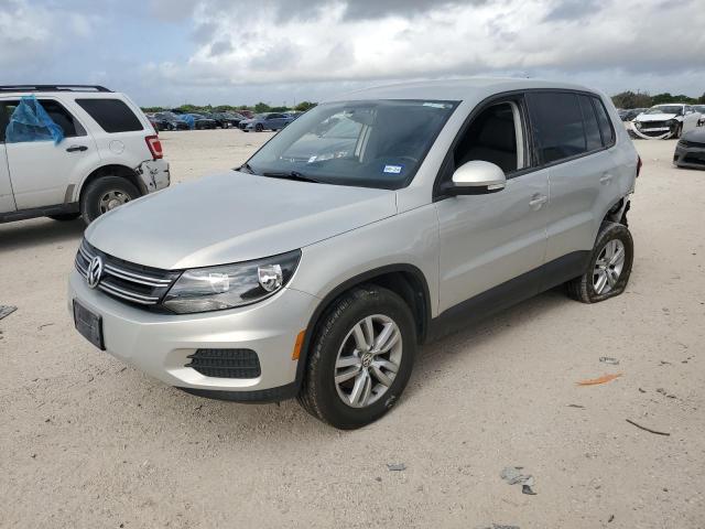 WVGAV7AX4DW542596 - 2013 VOLKSWAGEN TIGUAN S SILVER photo 1