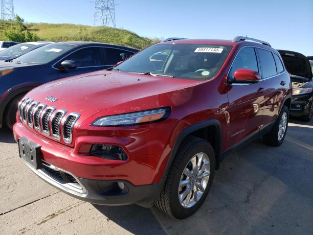 1C4PJMDS1FW649133 - 2015 JEEP CHEROKEE LIMITED RED photo 1