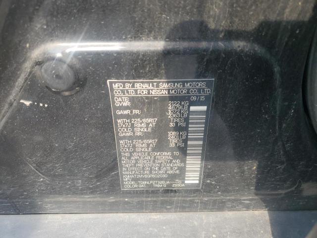 KNMAT2MV6GP602030 - 2016 NISSAN ROGUE S BLACK photo 12