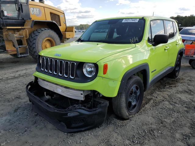 ZACCJAABXHPF60307 - 2017 JEEP RENEGADE SPORT YELLOW photo 2