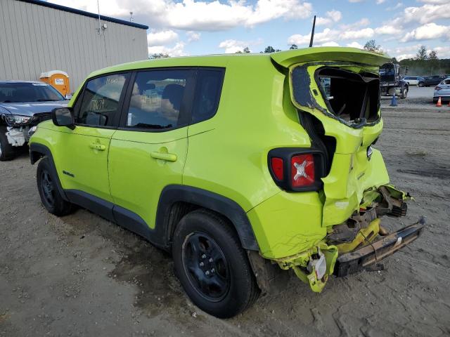 ZACCJAABXHPF60307 - 2017 JEEP RENEGADE SPORT YELLOW photo 3