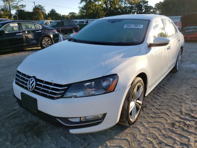 1VWCN7A31CC055234 - 2012 VOLKSWAGEN PASSAT SEL WHITE photo 2