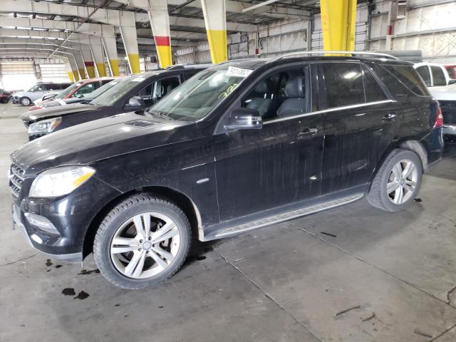4JGDA5HB4CA055627 - 2012 MERCEDES-BENZ ML 350 4MATIC BLACK photo 1