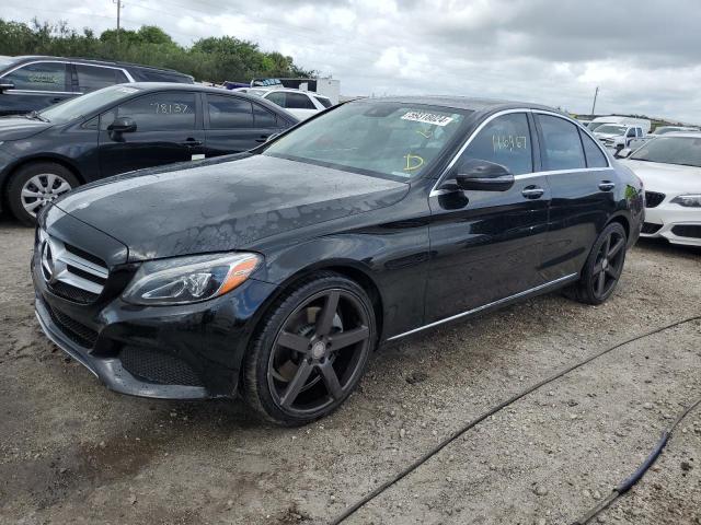 WDDWF4JB4HR254775 - 2017 MERCEDES-BENZ C 300 BLACK photo 1