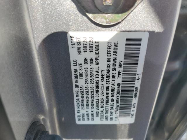 7FARW1H5XKE003640 - 2019 HONDA CR-V EX SILVER photo 14