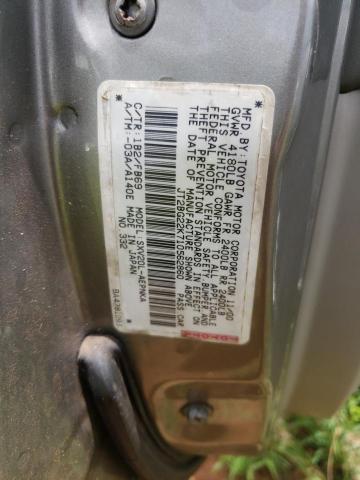 JT2BG22K710562860 - 2001 TOYOTA CAMRY CE SILVER photo 12