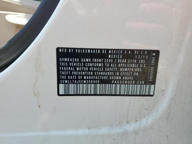 3VWLL7AJ5EM398909 - 2014 VOLKSWAGEN JETTA TDI WHITE photo 12