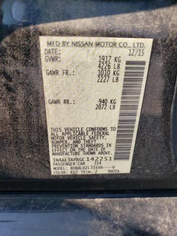1N4AL3APXGC142251 - 2016 NISSAN ALTIMA 2.5 BLACK photo 13