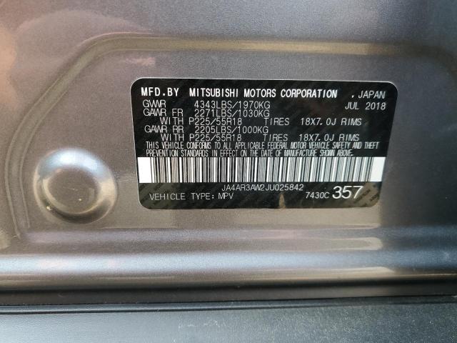 JA4AR3AW2JU025842 - 2018 MITSUBISHI OUTLANDER ES SILVER photo 12