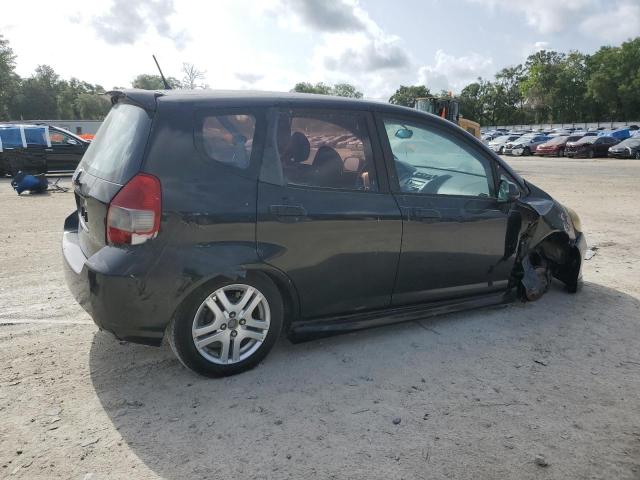 JHMGD37688S009140 - 2008 HONDA FIT SPORT BLACK photo 3