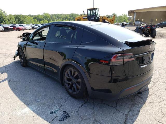 7SAXCAE55NF344368 - 2022 TESLA MODEL X BLACK photo 2