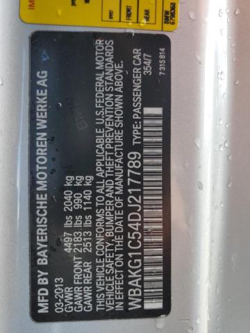 WBAKG1C54DJ217789 - 2013 BMW 335 I SULEV SILVER photo 13