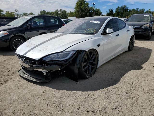 5YJSA1E63NF477278 - 2022 TESLA MODEL S Սպիտակ լուսանկար 2