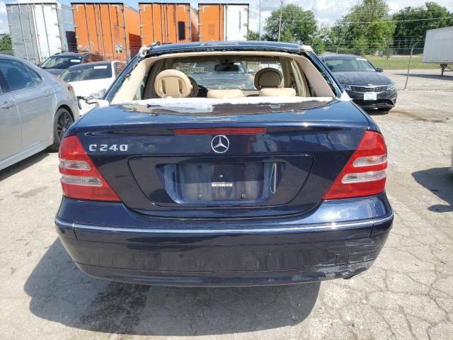 WDBRF61J33A441022 - 2003 MERCEDES-BENZ C 240 BLUE photo 6