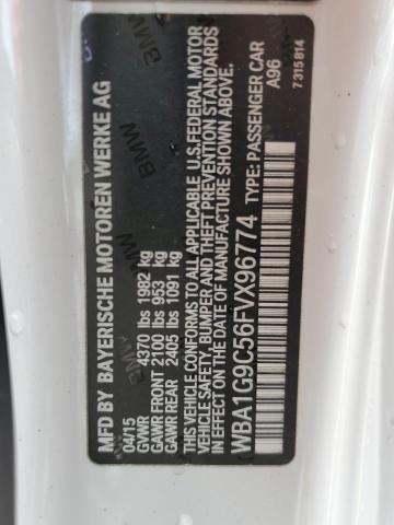WBA1G9C56FVX96774 - 2015 BMW 228 XI SULEV WHITE photo 12