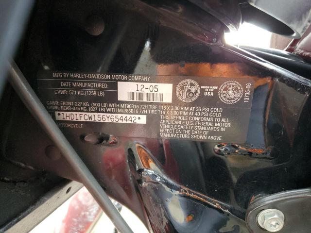 1HD1FCW156Y654442 - 2006 HARLEY-DAVIDSON FLHTCUI 红色 照片 8