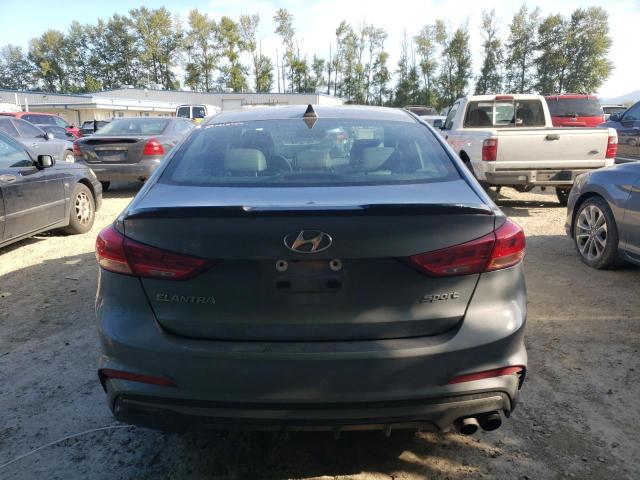 KMHD04LB1JU719432 - 2018 HYUNDAI ELANTRA SPORT GRAY photo 6