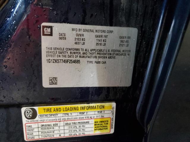 1G1ZK57749F254685 - 2009 CHEVROLET MALIBU LTZ ლურჯი ფოტო 13