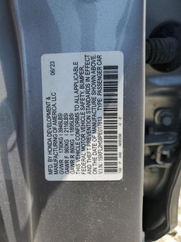 19XFL2H58PE017613 - 2023 HONDA CIVIC LX SILVER photo 12