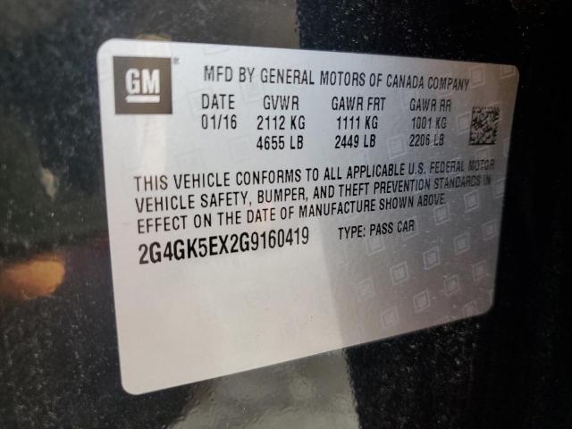 2G4GK5EX2G9160419 - 2016 BUICK REGAL 黑色 照片 12