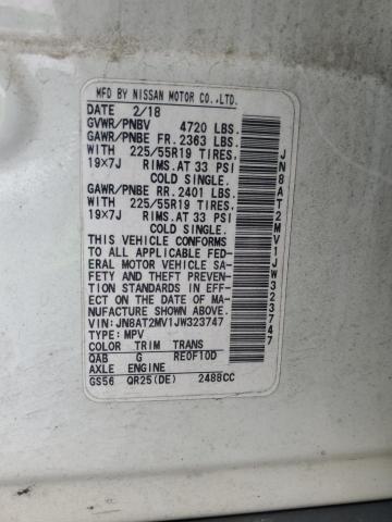 JN8AT2MV1JW323747 - 2018 NISSAN ROGUE S 白色 照片 14