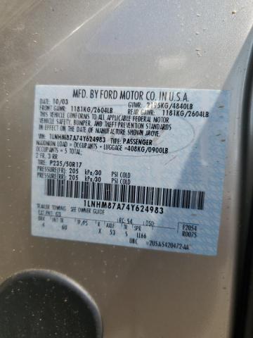 1LNHM87A74Y624983 - 2004 LINCOLN LS 米色 照片 12