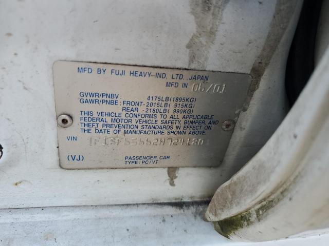 JF1SF65662H724180 - 2002 SUBARU FORESTER S თეთრი ფოტო 12