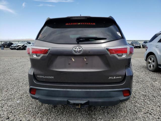 5TDJKRFH6GS280840 - 2016 TOYOTA HIGHLANDER XLE SILVER photo 6
