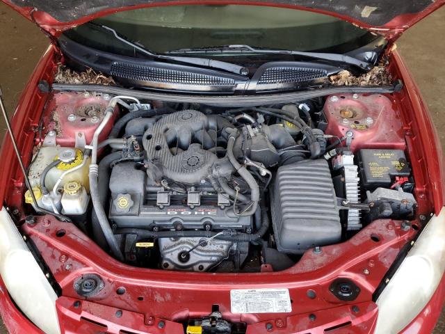 1C3EL55U21N632545 - 2001 CHRYSLER SEBRING LXI RED photo 11