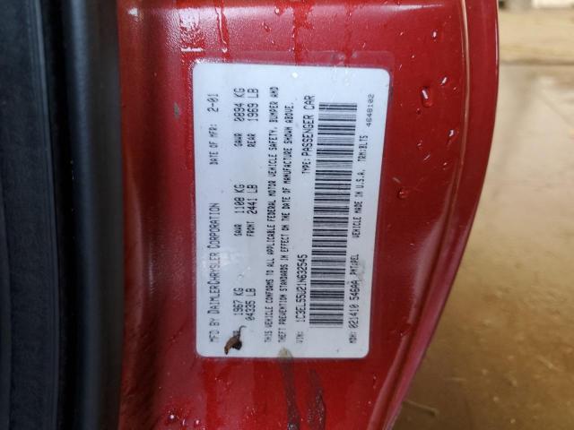 1C3EL55U21N632545 - 2001 CHRYSLER SEBRING LXI RED photo 12