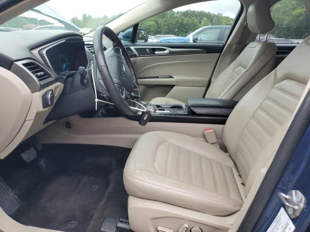 3FA6P0HD4JR192706 - 2018 FORD FUSION SE BLUE photo 7