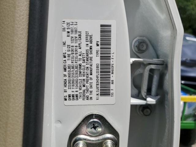 5J8TB3H34FL005993 - 2015 ACURA RDX WHITE photo 13