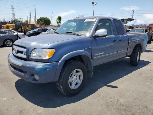 5TBRT34184S452082 - 2004 TOYOTA TUNDRA ACCESS CAB SR5 BLUE photo 1