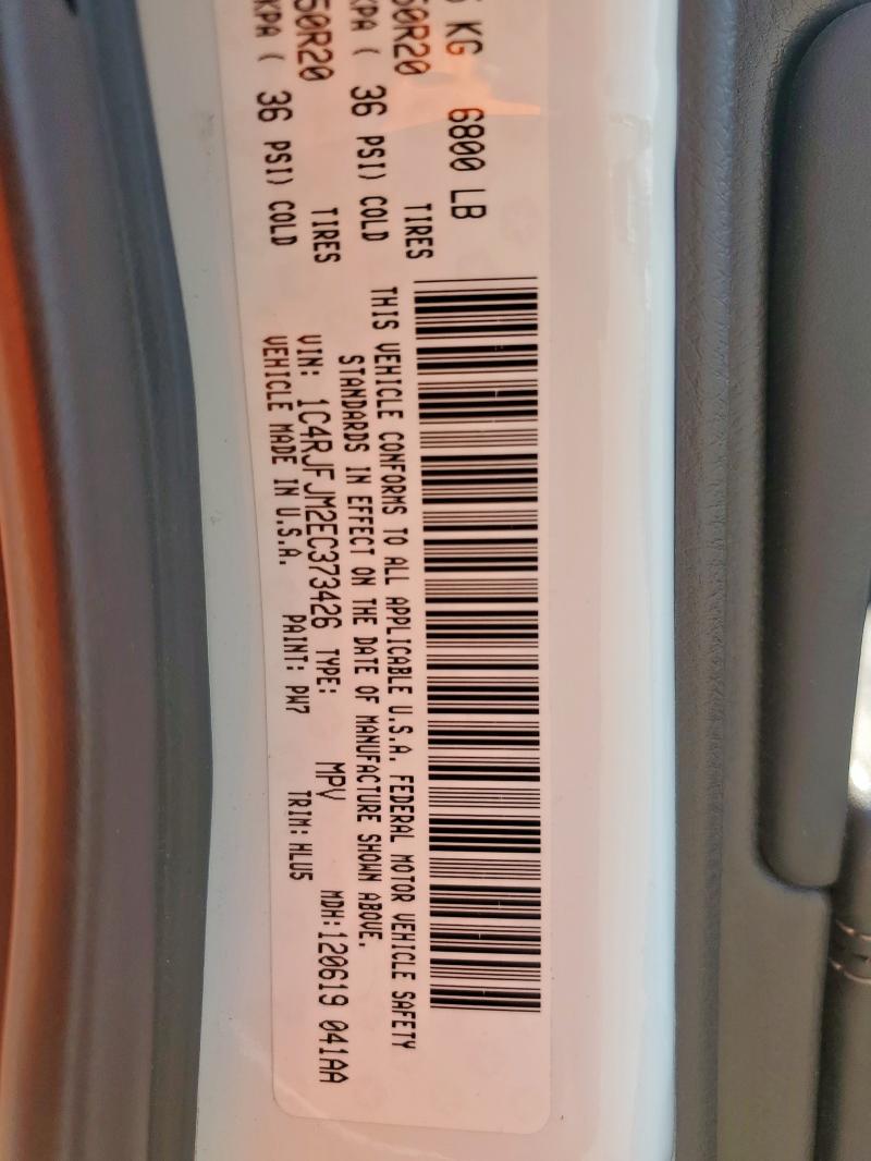 1C4RJFJM2EC373426 - 2014 JEEP GRAND CHER SUMMIT 白色 照片 13