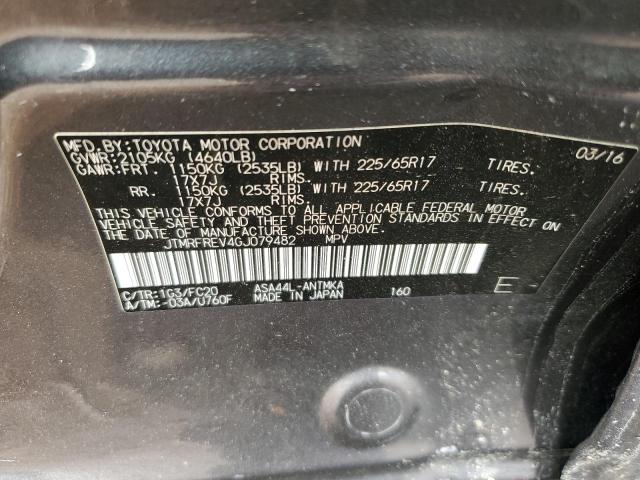 JTMRFREV4GJ079482 - 2016 TOYOTA RAV4 XLE GRAY photo 13