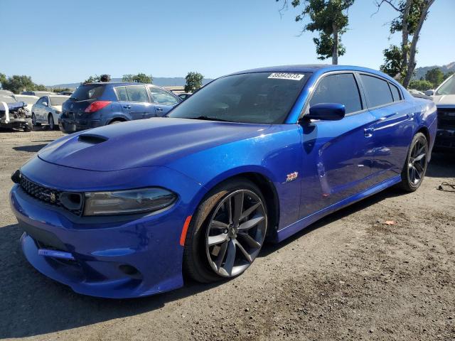 2C3CDXGJ6KH687075 - 2019 DODGE CHARGER SCAT PACK BLUE photo 1