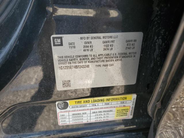 1G1ZE5E74BF243248 - 2011 CHEVROLET MALIBU LTZ გრაფიტი ფოტო 12