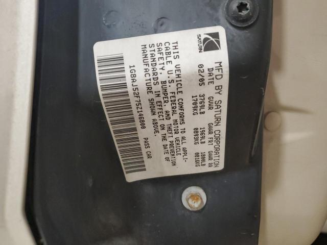 1G8AJ52F75Z146800 - 2005 SATURN ION LEVEL 2 奶油色 照片 12