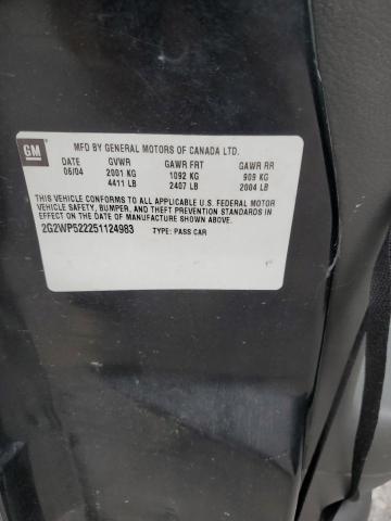 2G2WP522251124983 - 2005 PONTIAC GRAND PRIX 黑色 照片 12