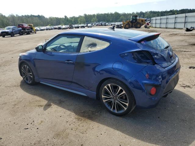 KMHTC6AE7GU255406 - 2016 HYUNDAI VELOSTER TURBO BLUE photo 2