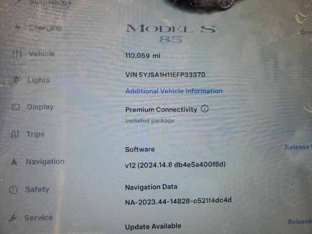 5YJSA1H11EFP33370 - 2014 TESLA MODEL S Yaşıl foto 9