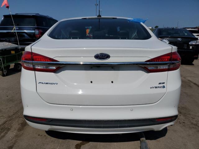 3FA6P0LU4JR287273 - 2018 FORD FUSION SE HYBRID WHITE photo 6