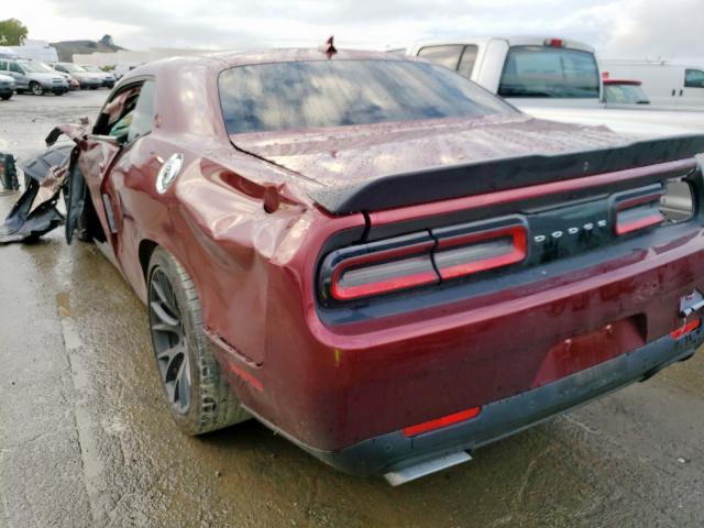 2C3CDZFJ3HH626143 - 2017 DODGE CHALLENGER R/T 392 BURGUNDY photo 3