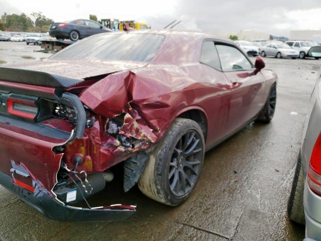 2C3CDZFJ3HH626143 - 2017 DODGE CHALLENGER R/T 392 BURGUNDY photo 4