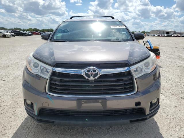 5TDKKRFH8GS164060 - 2016 TOYOTA HIGHLANDER XLE GRAY photo 5