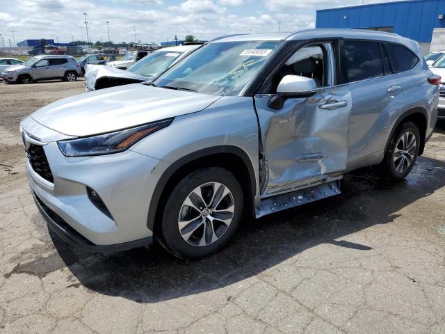 5TDGBRCH3MS531484 - 2021 TOYOTA HIGHLANDER HYBRID XLE SILVER photo 1